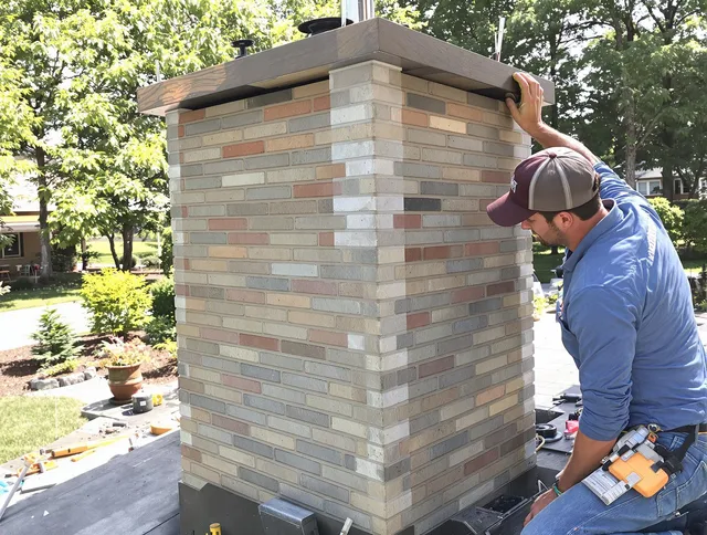 Ashland Chimney Sweep completing a modern chimney remodel in Ashland, MA