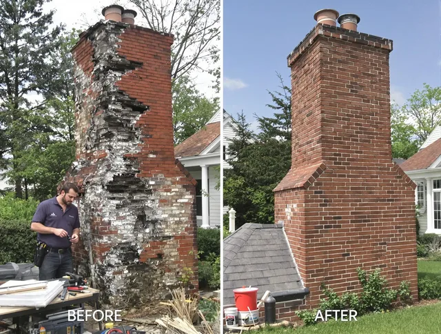 Ashland Chimney Sweep performing a full chimney restoration in Ashland, MA