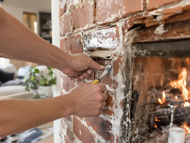 Routine fireplace repair by Ashland Chimney Sweep in Ashland, MA